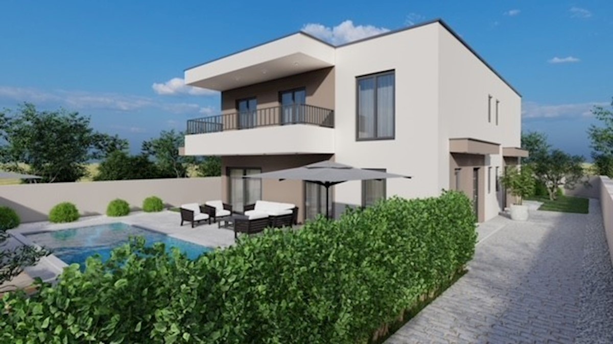 Casa bifamiliare con piscina, vicino a Parenzo