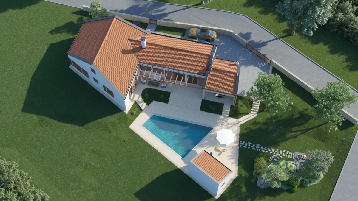 Istria centrale, vicino a Tinjan, Casa singola con piscina