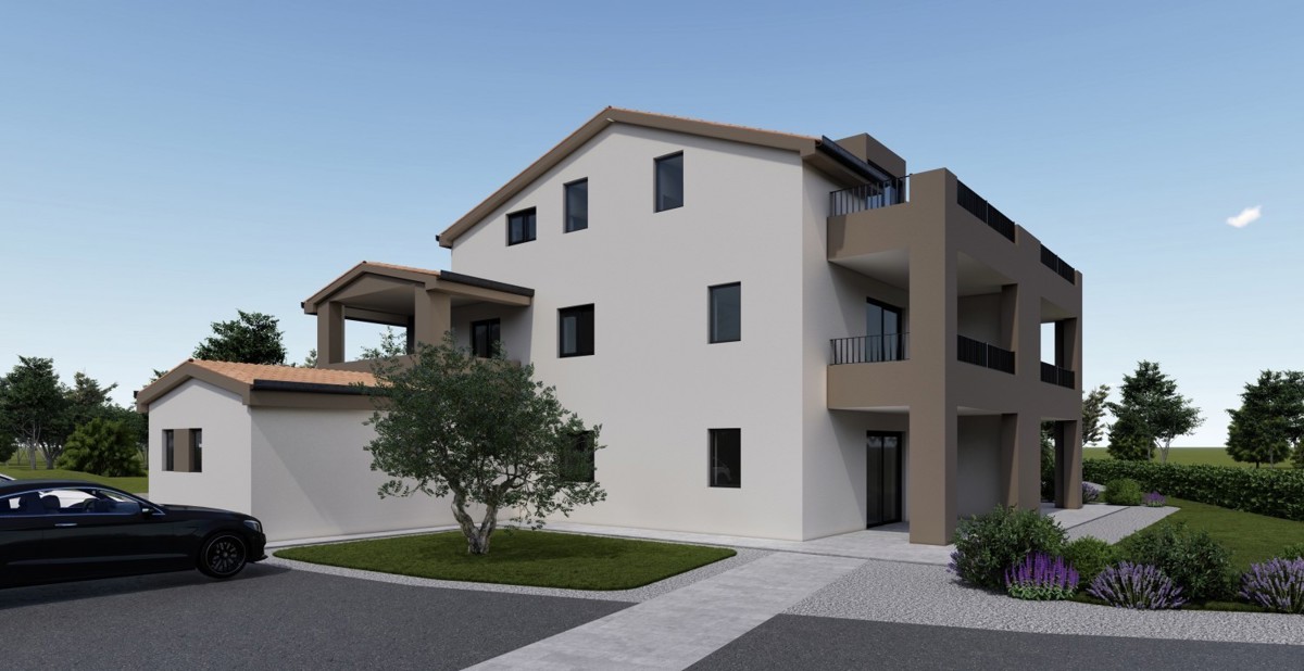 Appartamento con giardino vicino a Parenzo – Nuova costruzione, senza imposta di trasferimento!