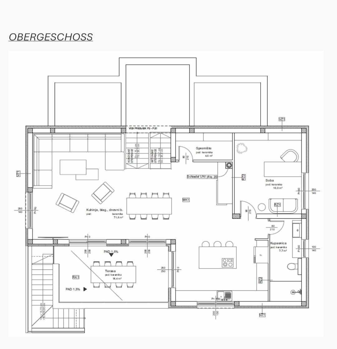 terreno edificabile a Kaštelir con il ermesso di costruzione e vista mare