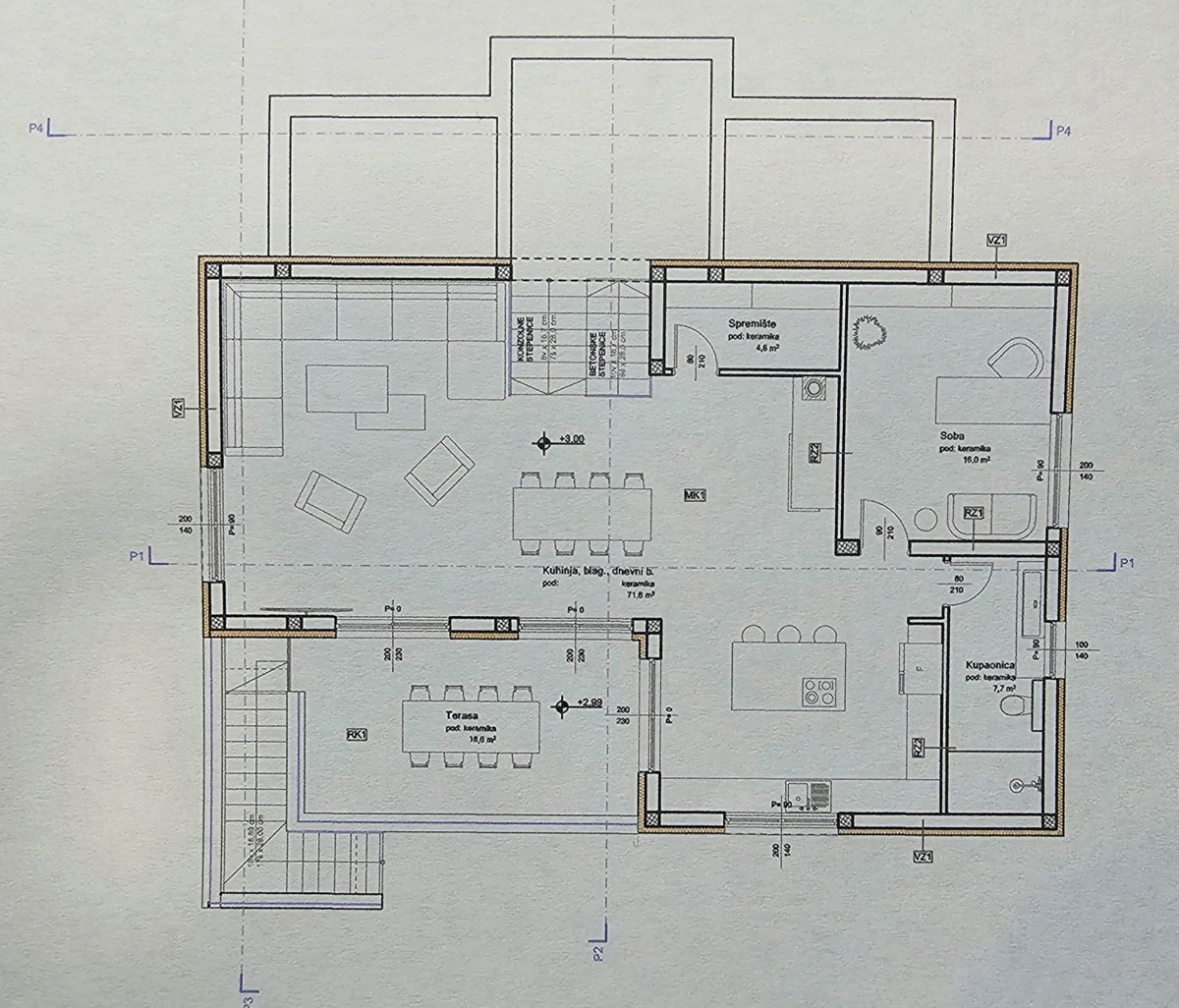 terreno edificabile a Kaštelir con il ermesso di costruzione e vista mare