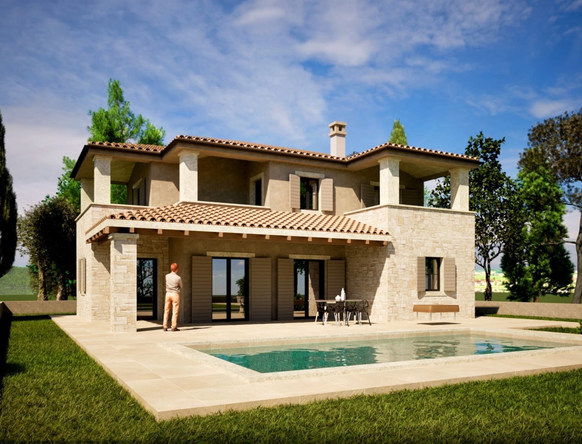 Villa con piscina e vista mare vicino a Parenzo