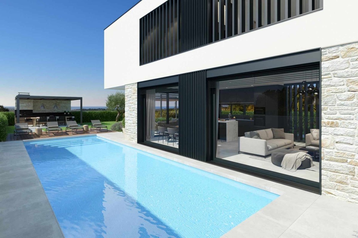 Villa con piscina vicino a Parenzo, vista mare