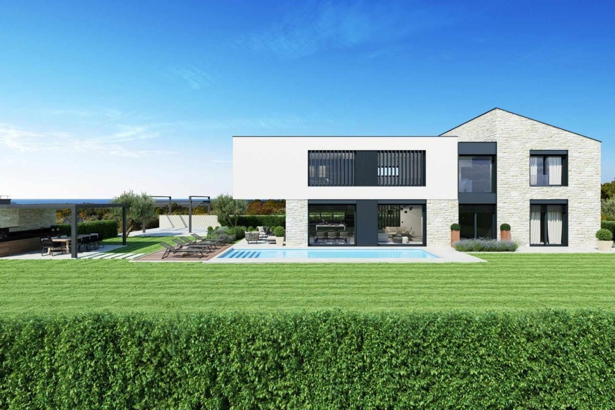 Villa con piscina vicino a Parenzo, vista mare