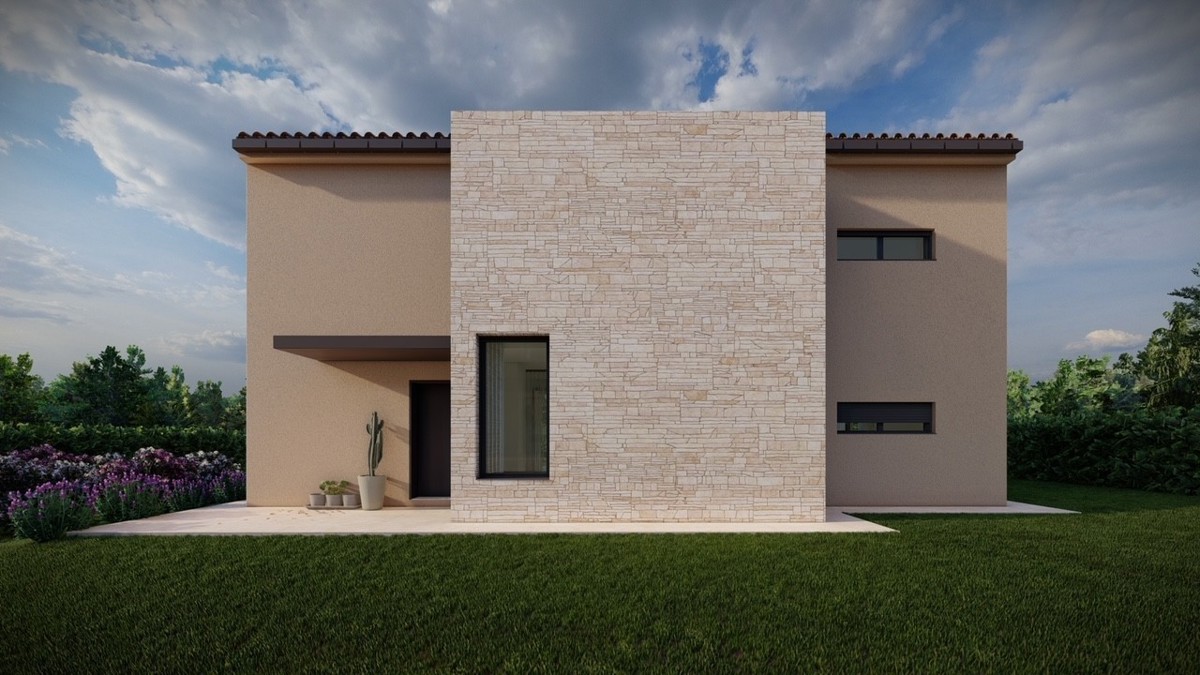 Villa moderna in costruzione in vendita - posizione tranquilla, zona Baderna, Istria