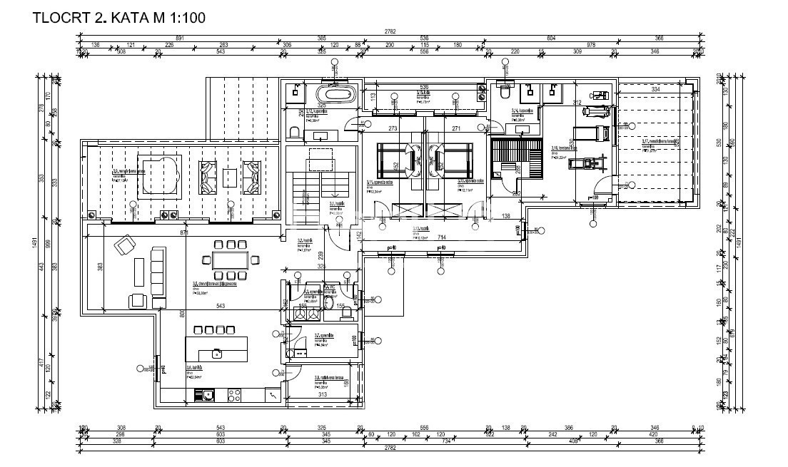 Istria, Poreč-Parenzo, nuovo appartamento di 167 m2, 2° piano, vista mare, 1500 m dal mare