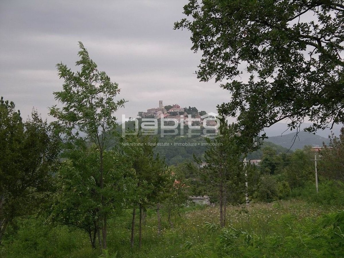 Dintorni di Montona - Terreno edificabile con permesso di costruire una bella villa con vista su Montona