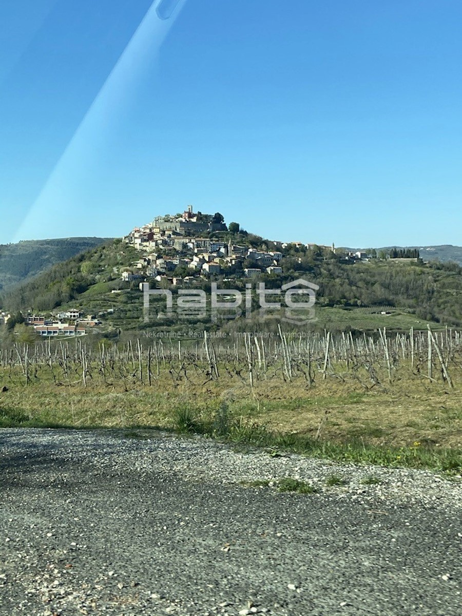 Dintorni di Montona - Terreno edificabile con permesso di costruire una bella villa con vista su Montona