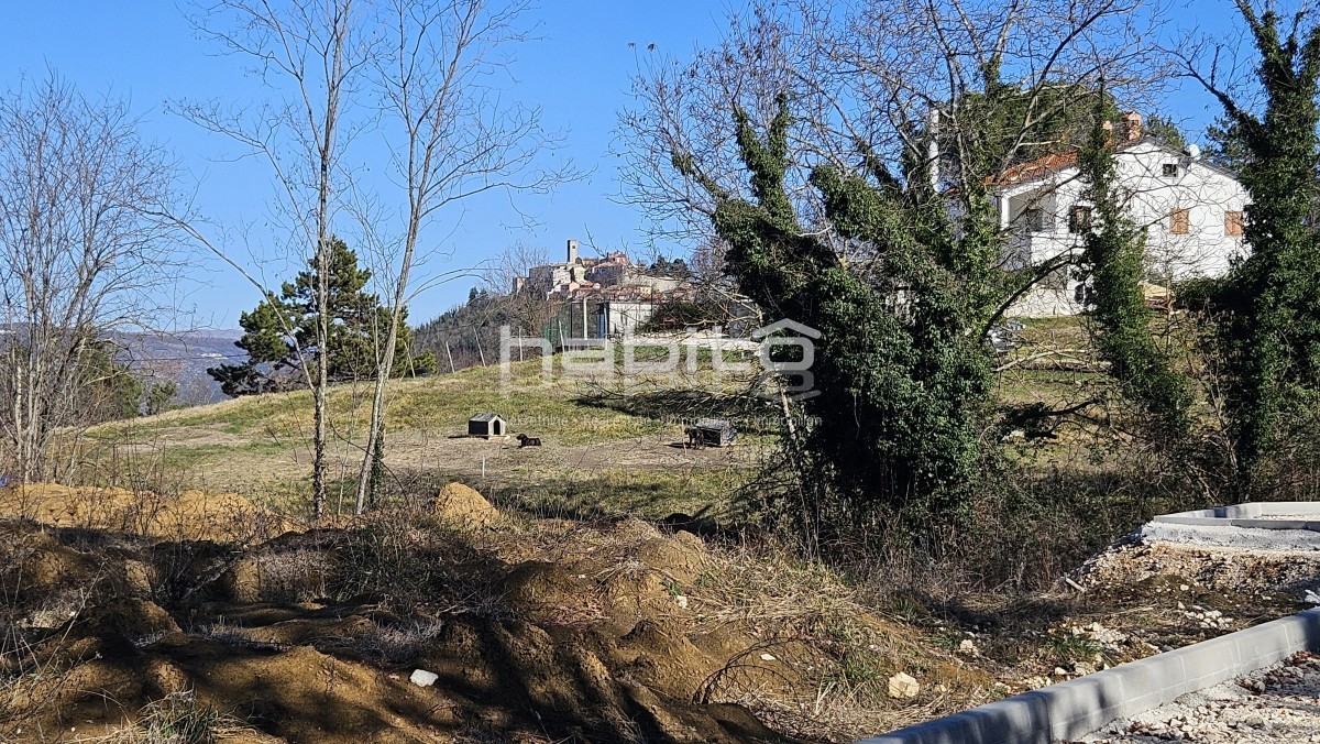 Dintorni di Montona - Terreno edificabile con permesso di costruire una bella villa con vista su Montona