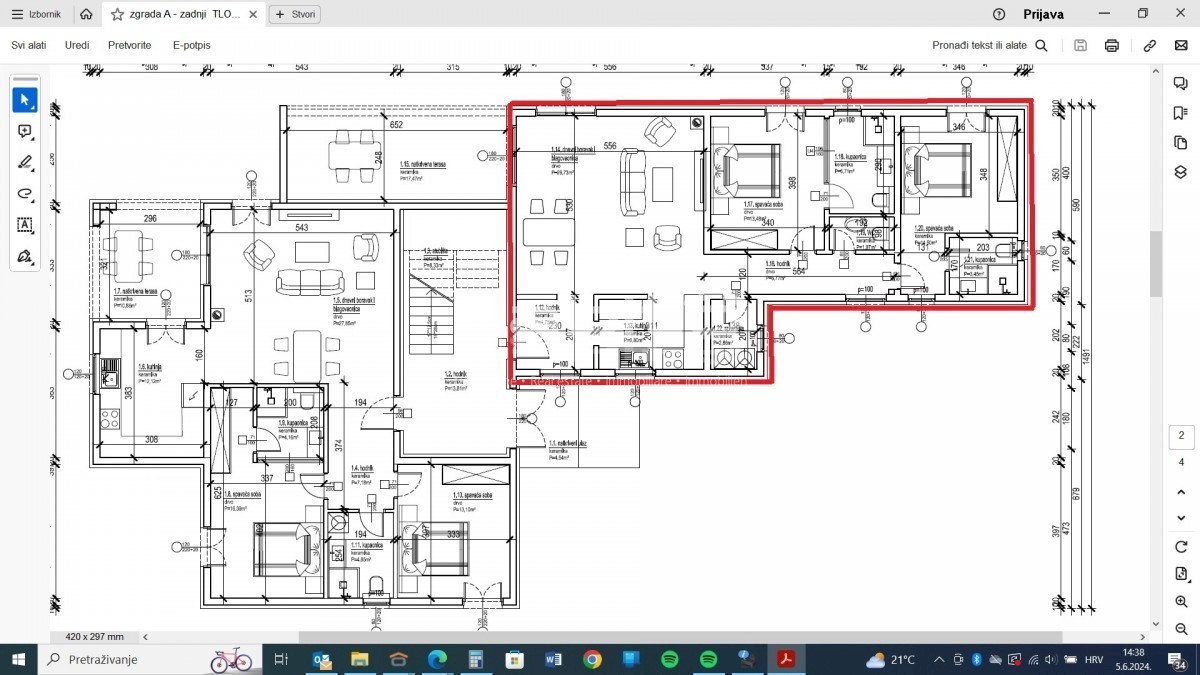 Parenzo, appartamento in costruzione di 99 m2 con giardino di 84 m2, 1500 m dal mare