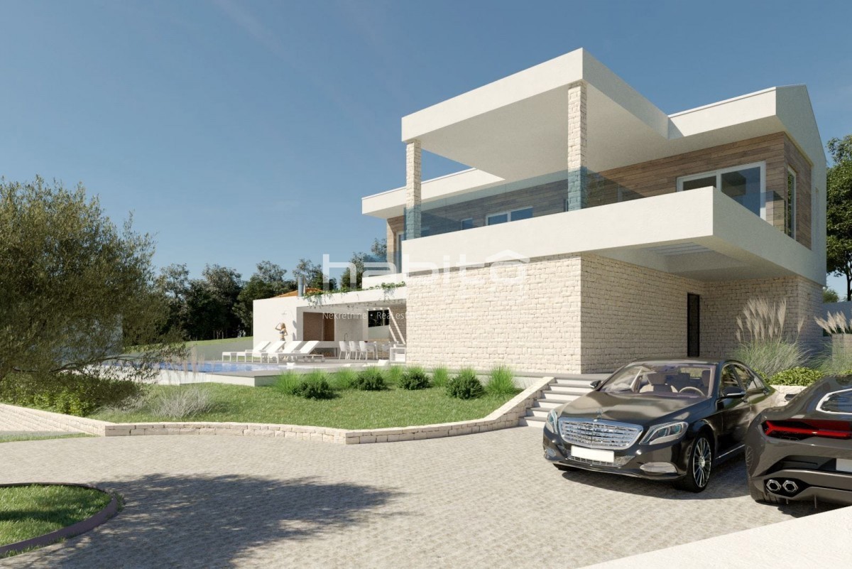 Zona Parenzo, Kastelir - VISTA MARE! Vendesi terreno edificabile con permesso per una villa con piscina.