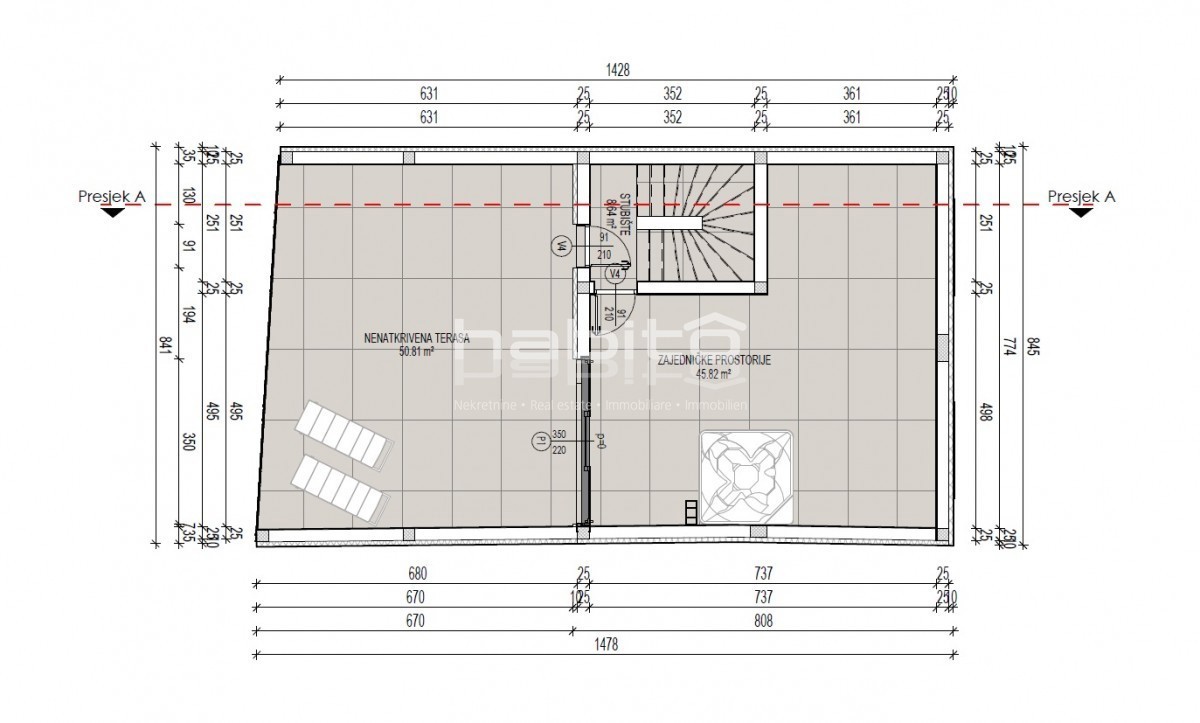 Zona Parenzo, Tar - IN VENDITA Appartamento di lusso al 2° e 3° piano, VISTA MARE