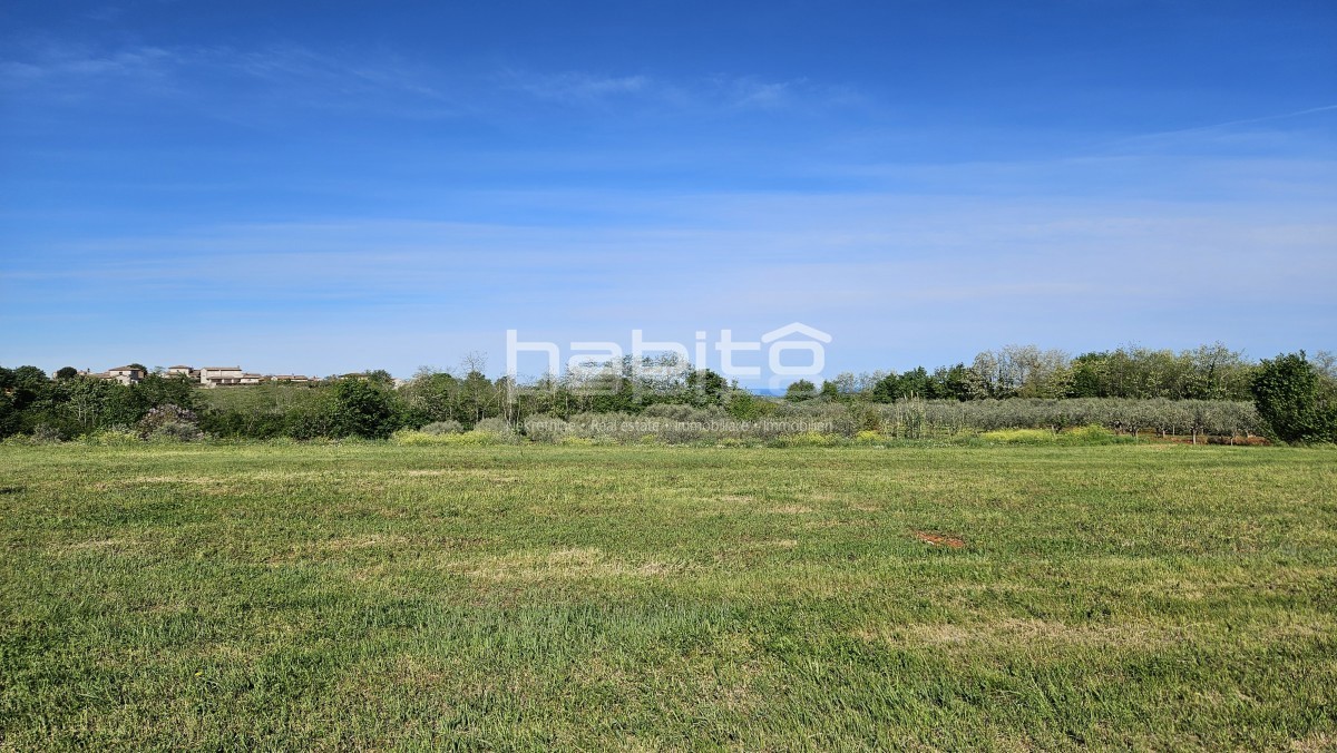 Parenzo 13 km - COSTRUISCI ORA! Terreno edificabile + agricolo con bellissima vista aperta + permesso di costruzione
