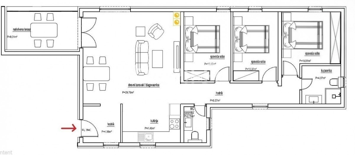 Poreč-Parenzo, nuovo appartamento di 91 m2, 1° piano, 1500 m dal mare