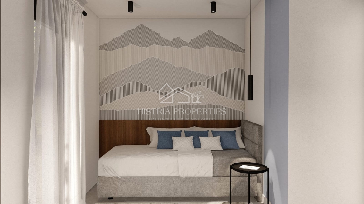 Appartamento di nuova costruzione con ampio cortile vicino al centro di Pola e notevoli vantaggi nell'acquisto
