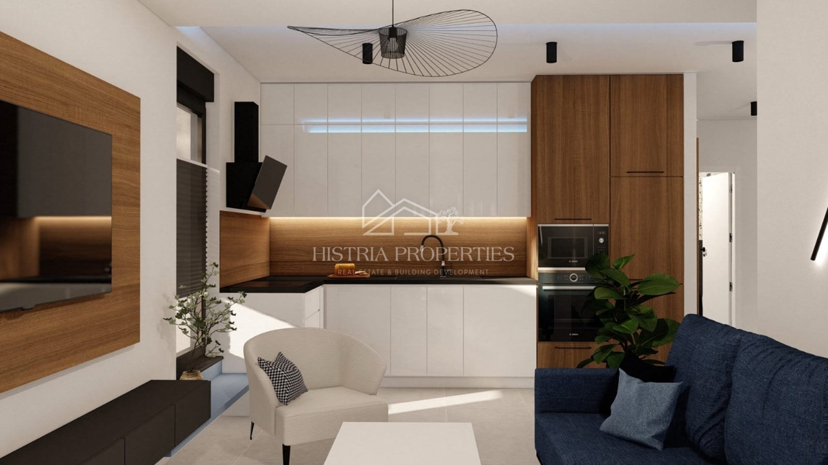 Appartamento di nuova costruzione con ampio cortile vicino al centro di Pola e notevoli vantaggi nell'acquisto
