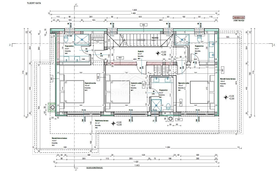 Moderna e confortevole villa con terrazza sul tetto, attrezzature di qualità e una vista unica