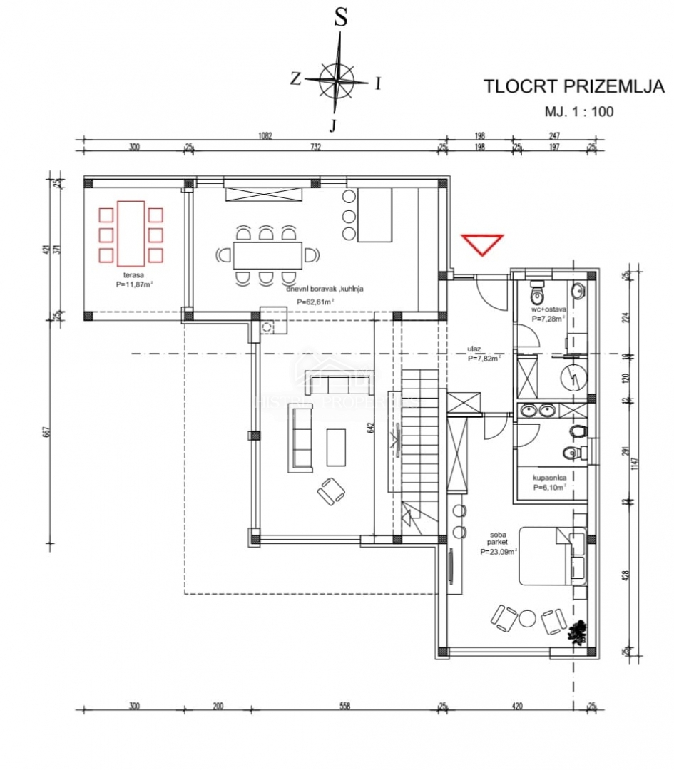 Una casa moderna e spaziosa con piscina e servizio sveglia con vista sul mare