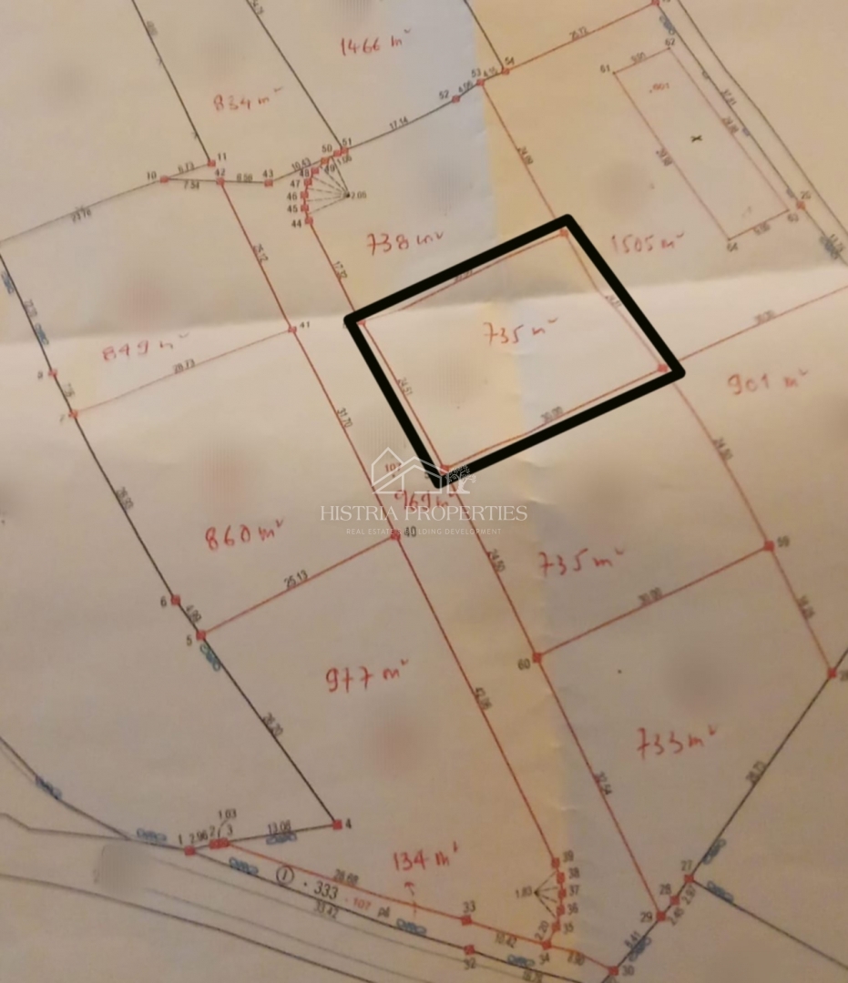 Terreno di forma regolare con vista mare vicino a Parenzo