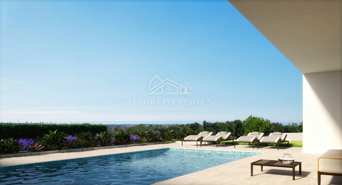 Una villa lussuosa con una vista che riempie l'intera giornata, immersa in un ambiente rilassante