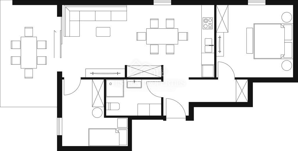 Pratico appartamento con giardino a 800 metri dal mare in un moderno edificio di nuova costruzione