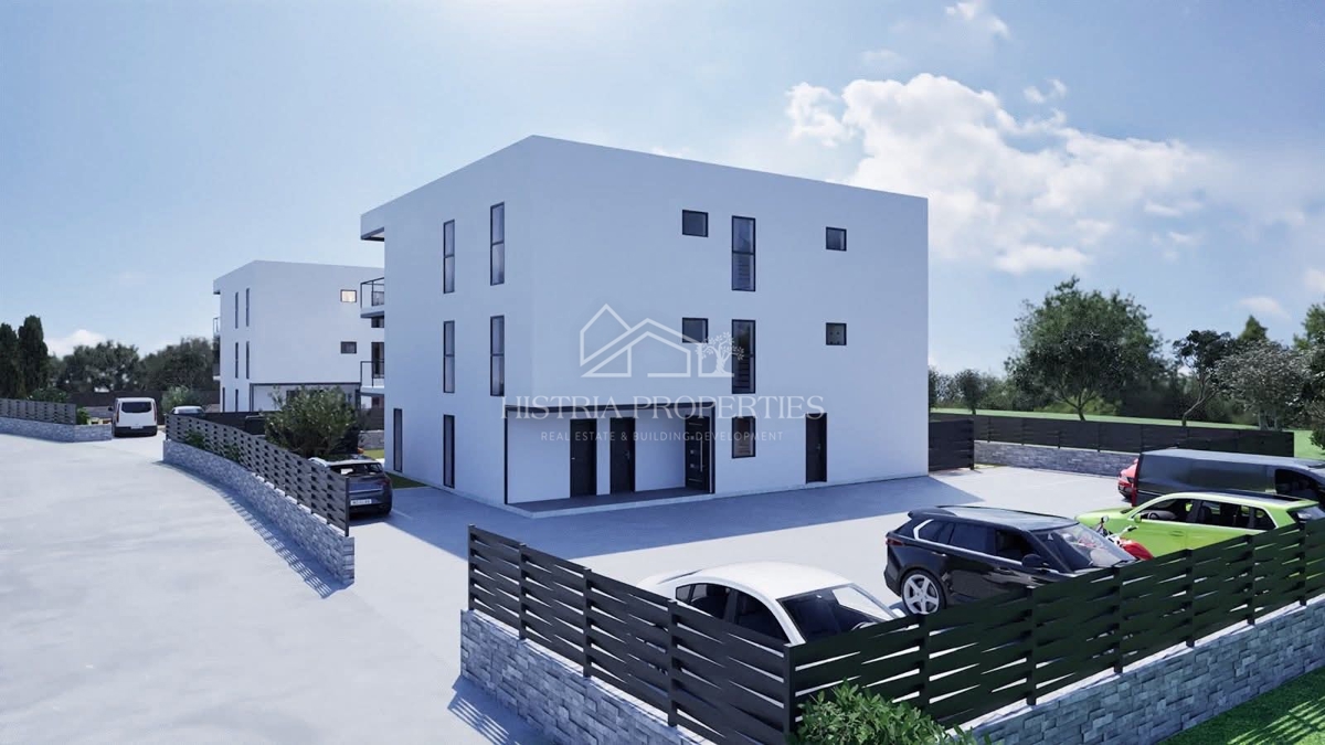 Pratico appartamento con giardino a 800 metri dal mare in un moderno edificio di nuova costruzione