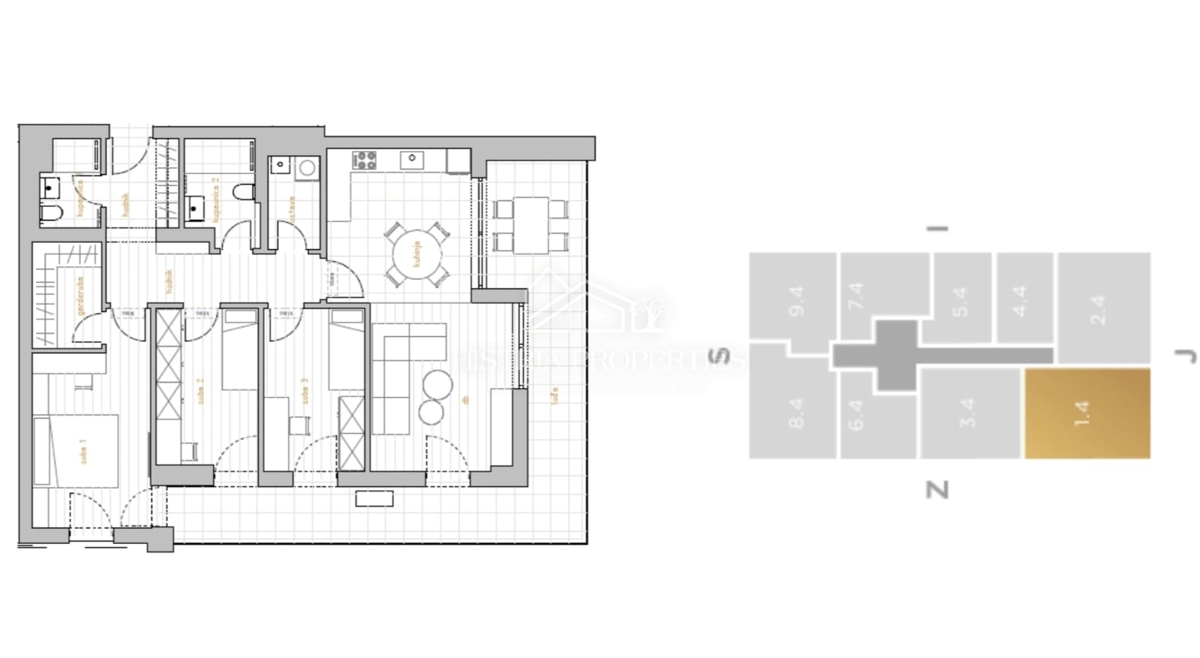 Un appartamento impeccabile in un nuovo edificio di altissimo livello con una terrazza da sogno e una vista che non dimenticherai mai