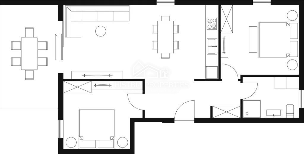 Posizione sul mare e appartamento con vista in un nuovo edificio di qualità a 800 metri dalla spiaggia
