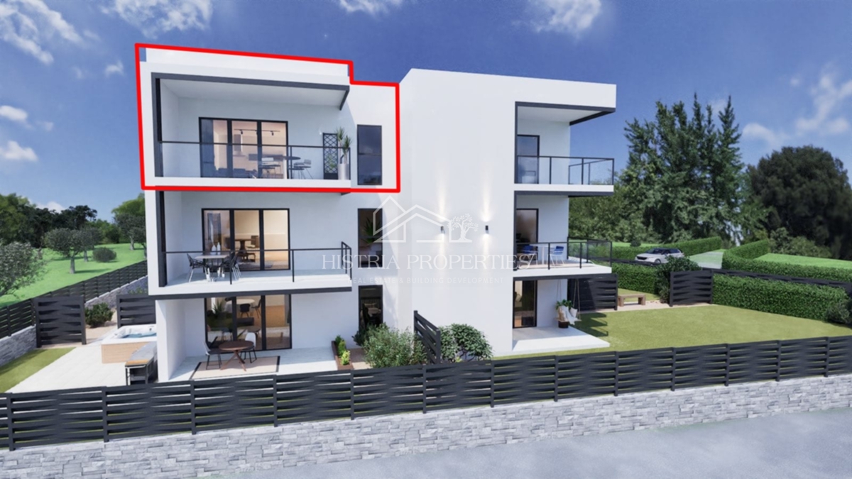 Posizione sul mare e appartamento con vista in un nuovo edificio di qualità a 800 metri dalla spiaggia