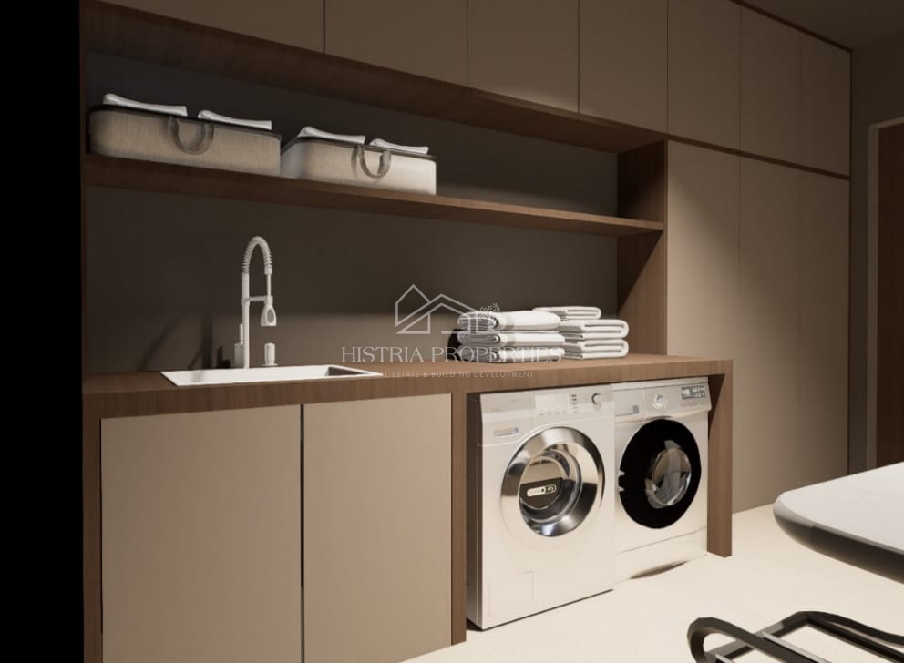 Una moderna casa unifamiliare di eccezionale qualità in una posizione che emana la rilassante atmosfera del paesaggio istriano.