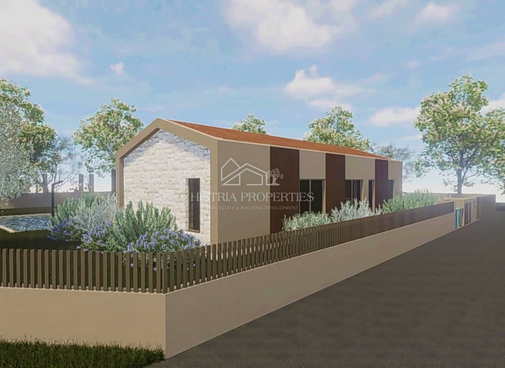 Una moderna casa unifamiliare di eccezionale qualità in una posizione che emana la rilassante atmosfera del paesaggio istriano.