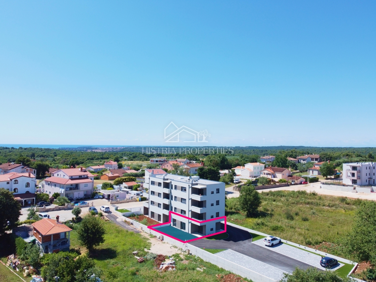 Appartamento di nuova costruzione con ingresso indipendente e giardino a 3,5 km dal mare