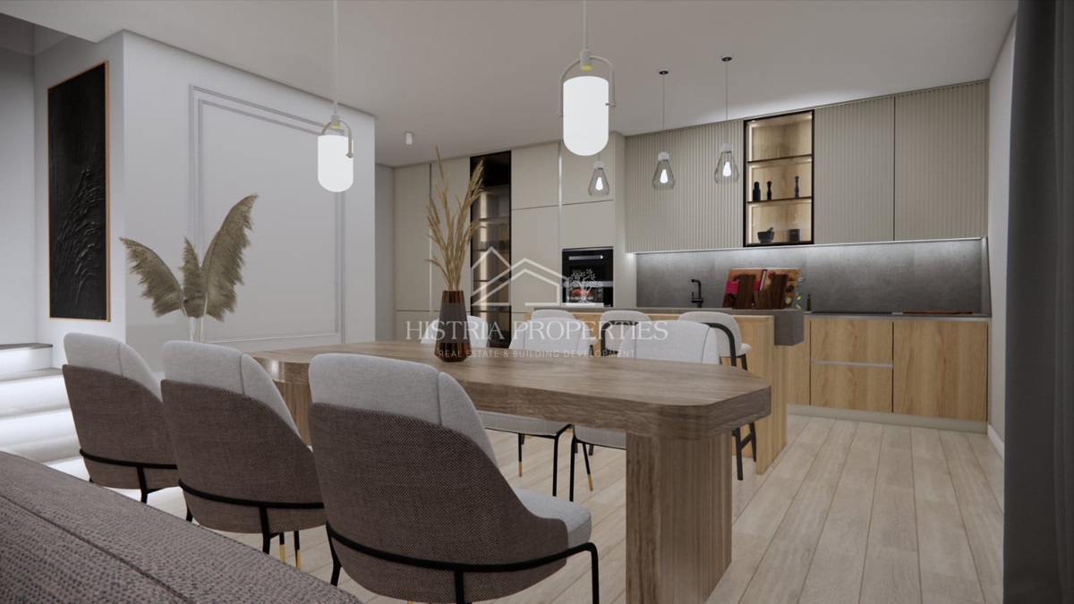 Una casa con un design architettonico sorprendente in un'autentica posizione istriana