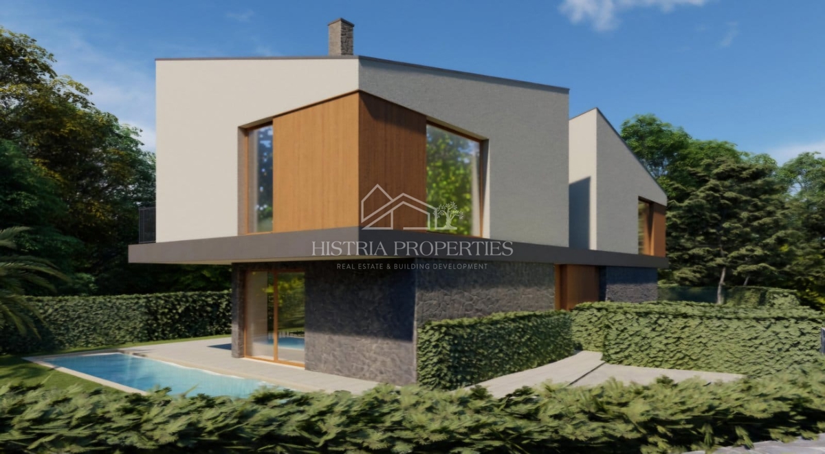 Una casa con un design architettonico sorprendente in un'autentica posizione istriana