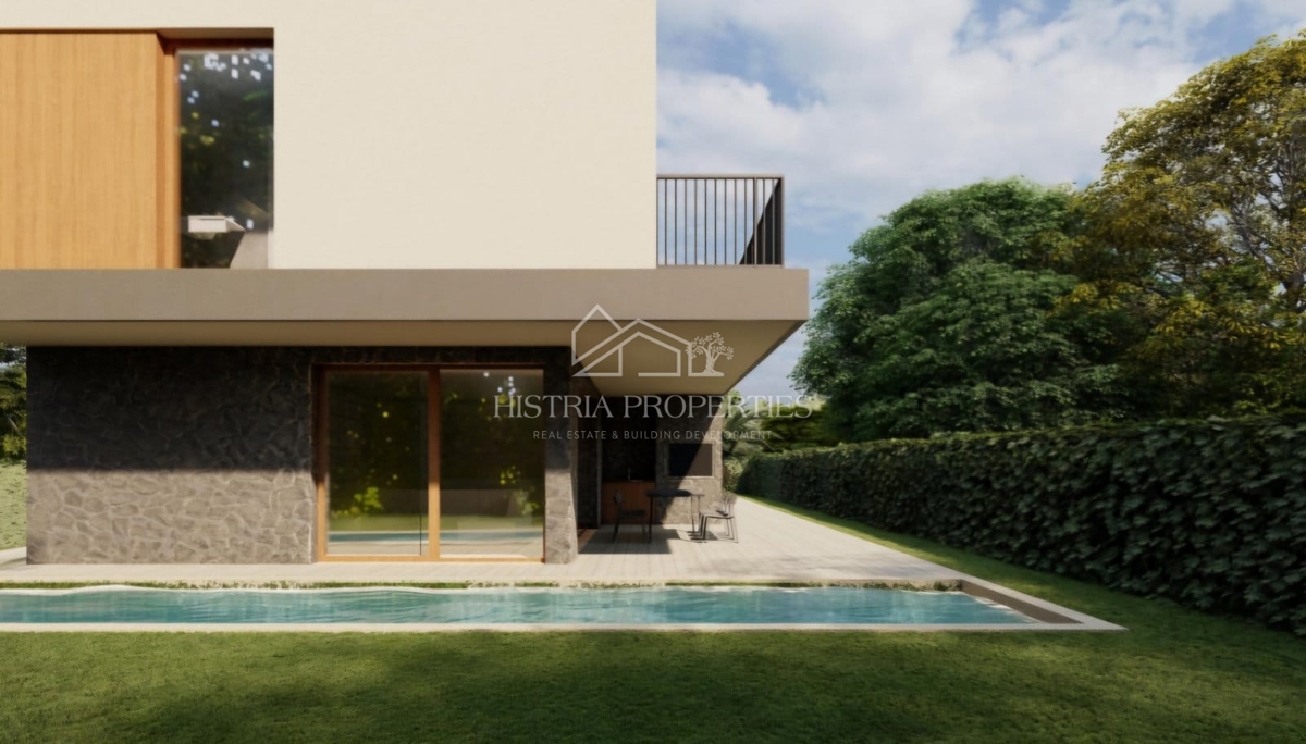 Una casa con un design architettonico sorprendente in un'autentica posizione istriana