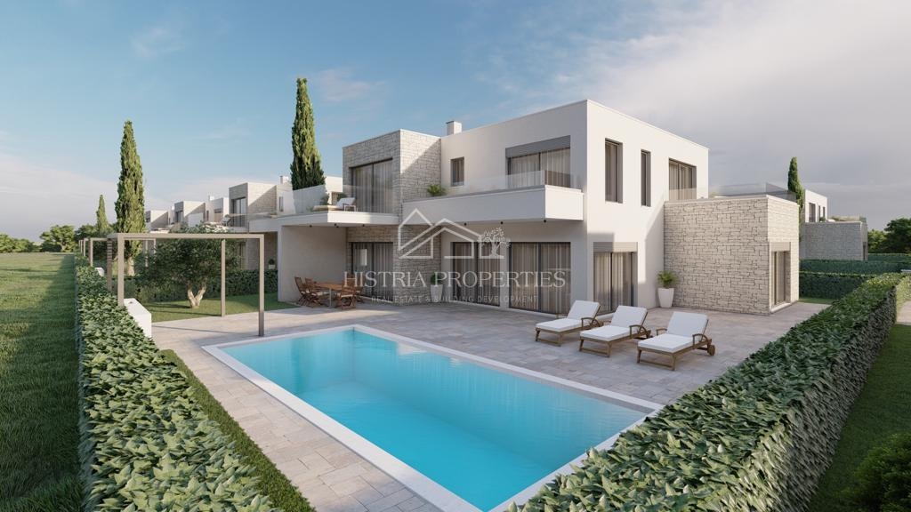 Nuovo complesso residenziale e villa moderna e confortevole con piscina vicino a Parenzo