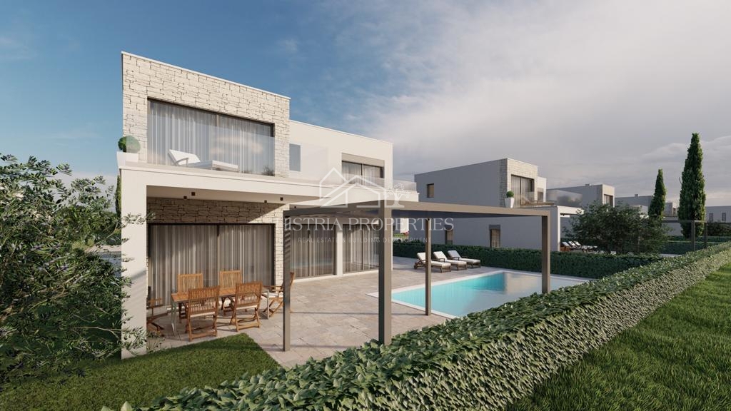 Nuovo complesso residenziale e villa moderna e confortevole con piscina vicino a Parenzo