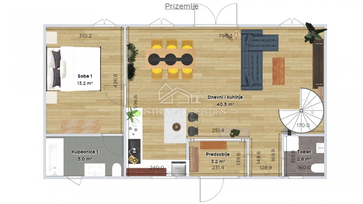Una storia autoctona istriana con edifici da ristrutturare e tanto potenziale