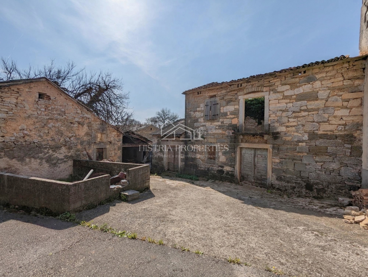 Una storia autoctona istriana con edifici da ristrutturare e tanto potenziale