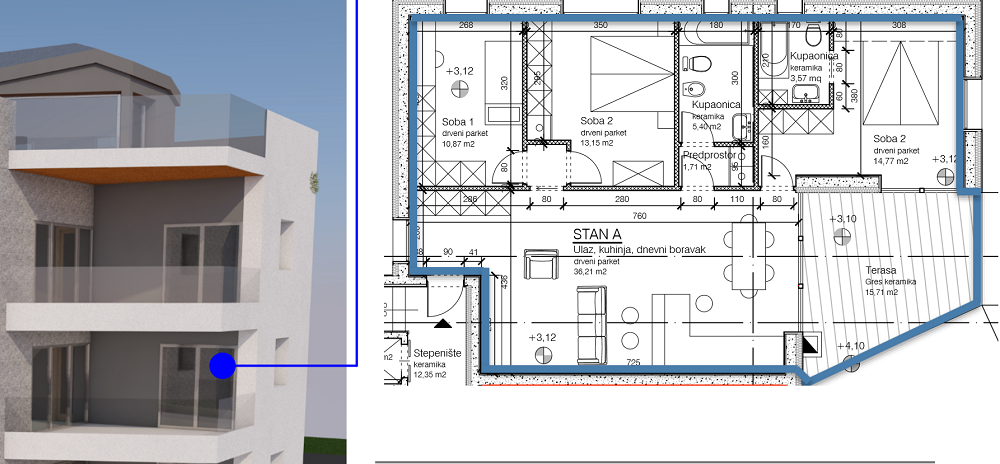 Appartamento Rovinj, 110m2