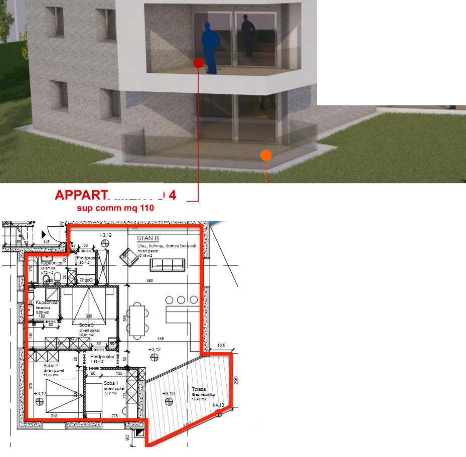 Appartamento Rovinj, 110m2