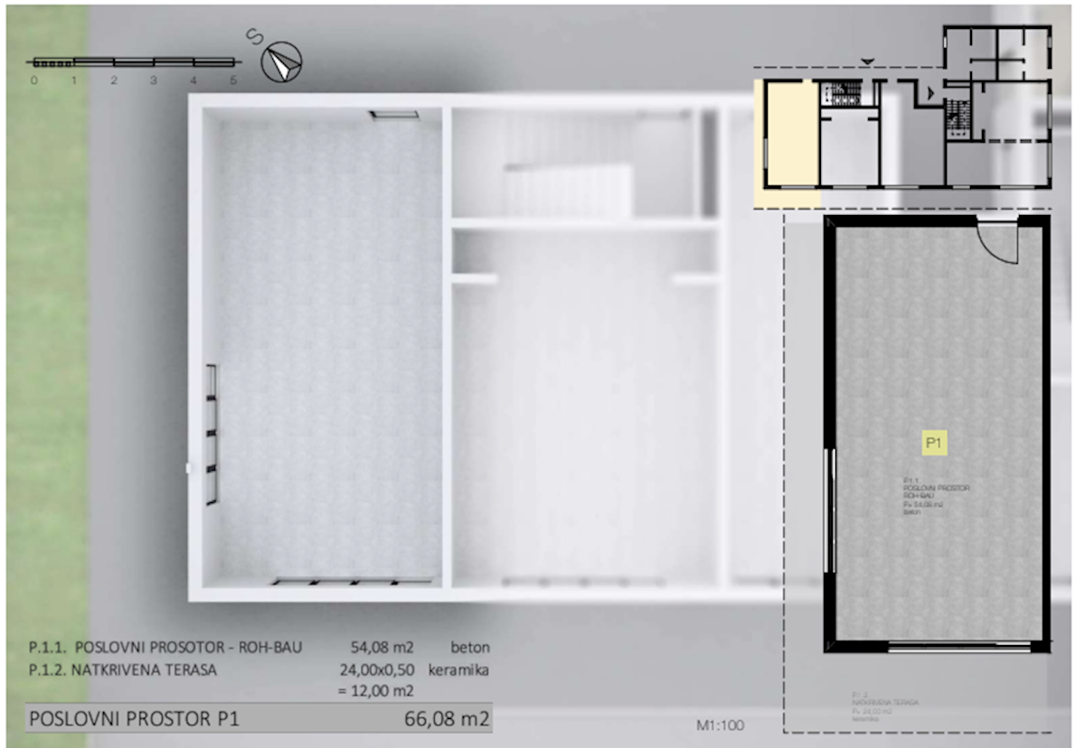 Commerciale Labin, 66m2