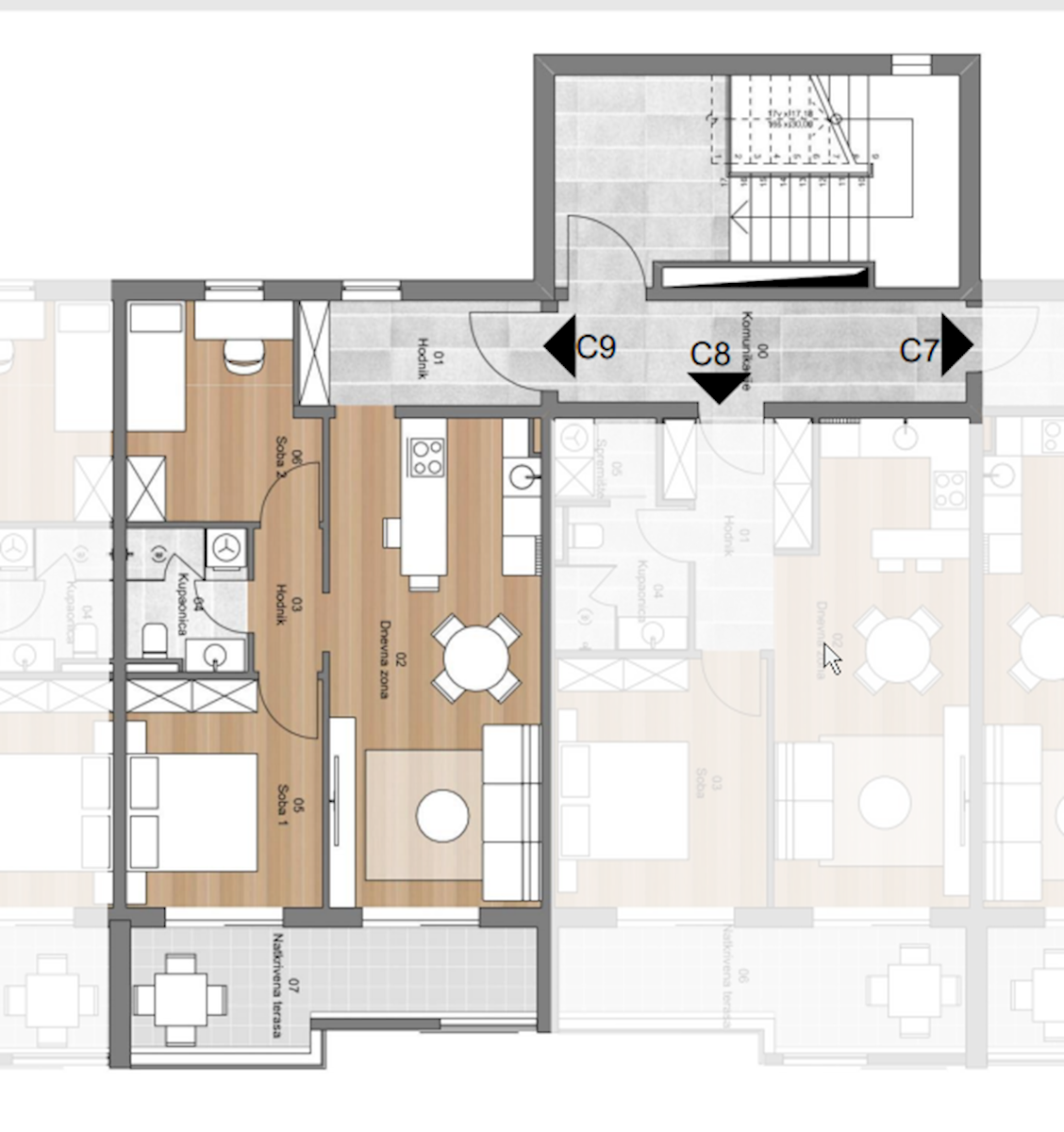 Appartamento Labin, 61,18m2