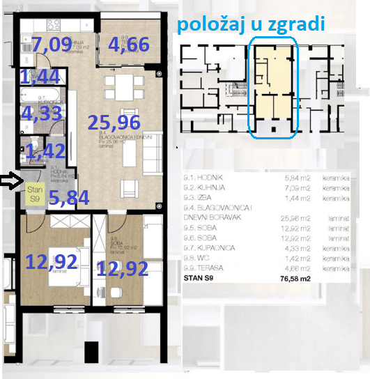 Appartamento Labin, 76m2