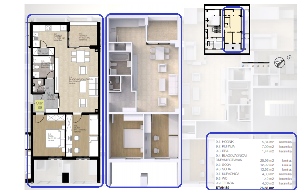 Appartamento Labin, 76m2