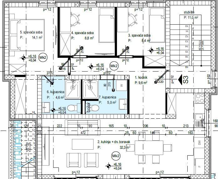 Appartamento moderno con terrazza sul tetto - vista panoramica sul mare