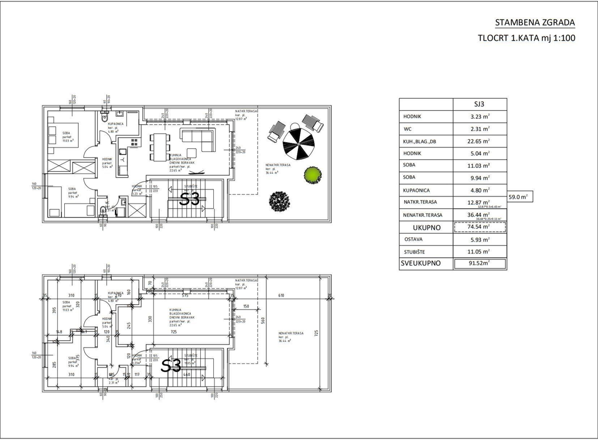 Attico con vista mare