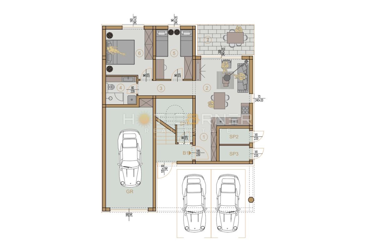 Appartamento Šijana, Pula, 53,53m2