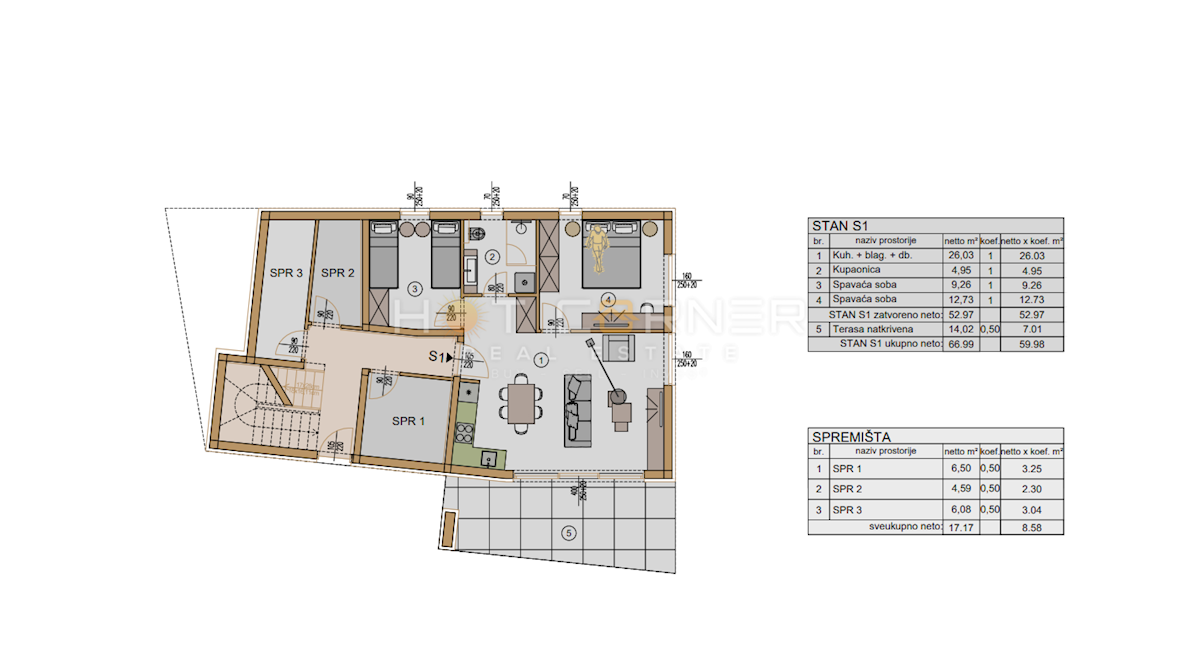 Appartamento Štinjan, Pula, 42,05m2