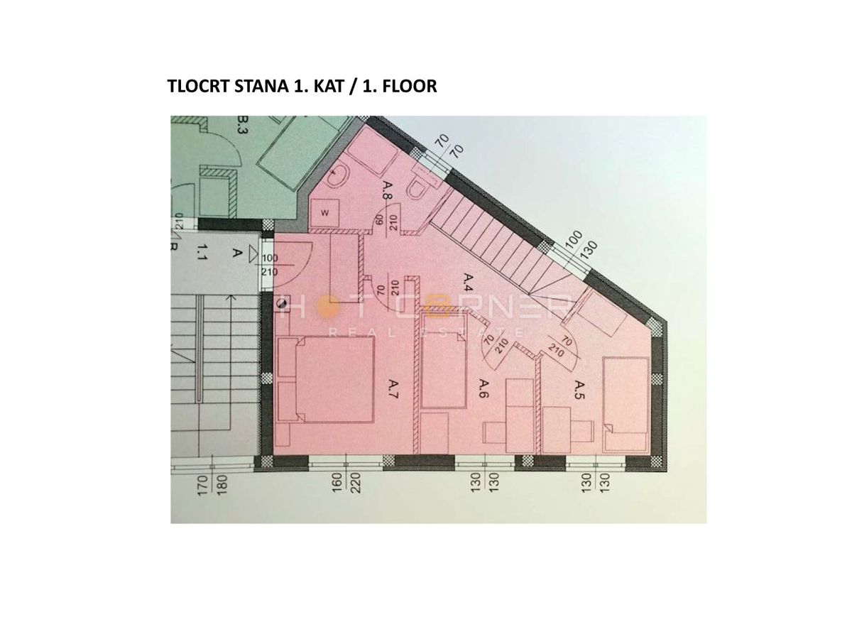 Appartamento Kaštanjer, Pula, 63,36m2